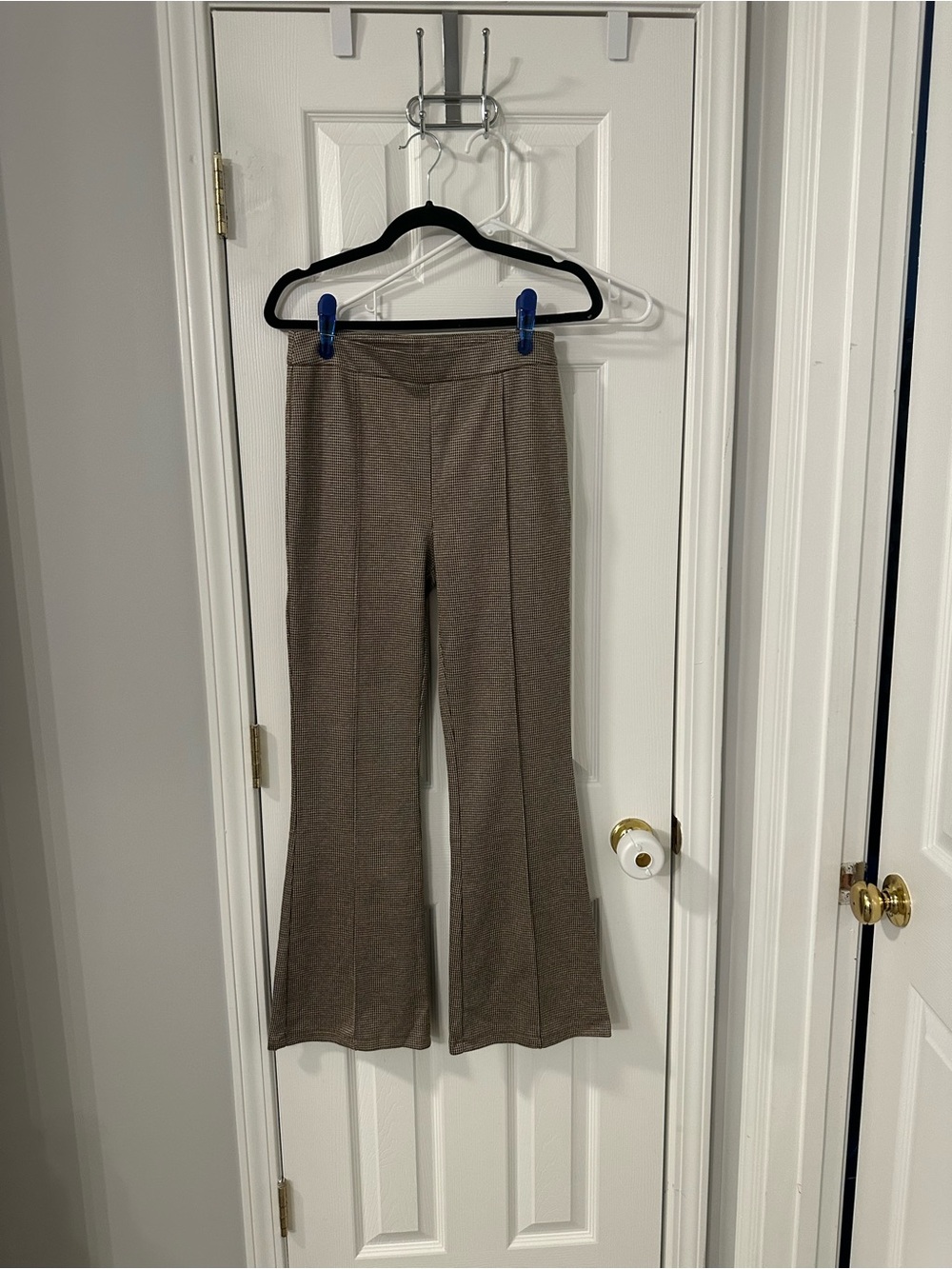 NWT Hem & Thread Houndstooth Knit Pants in Black and Cream